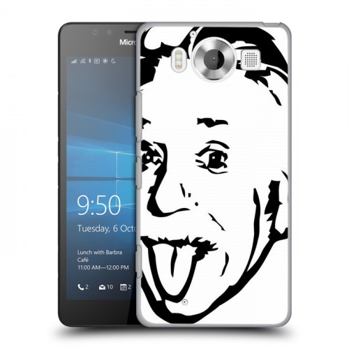 Дизайнерский пластиковый чехол для Microsoft Lumia 950 Альберт Эйнштейн