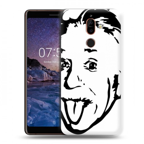 Дизайнерский пластиковый чехол для Nokia 7 Plus Альберт Эйнштейн