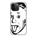 Дизайнерский силиконовый чехол для Iphone 14 Pro Max Альберт Эйнштейн
