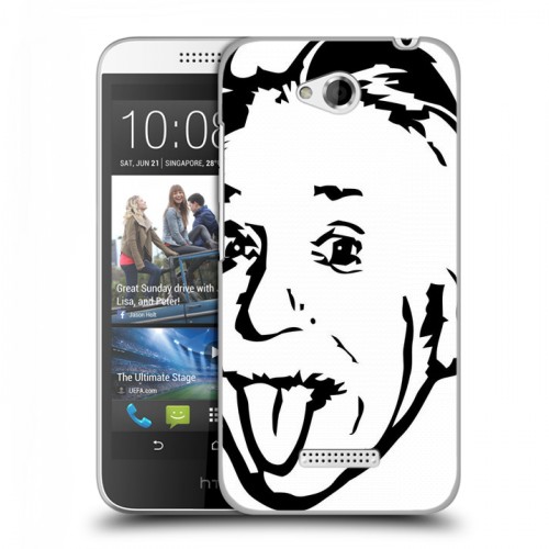 Дизайнерский пластиковый чехол для HTC Desire 616 Альберт Эйнштейн