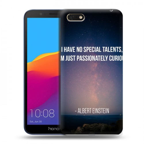 Дизайнерский пластиковый чехол для Huawei Honor 7A Альберт Эйнштейн