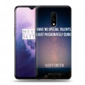 Дизайнерский пластиковый чехол для OnePlus 7 Альберт Эйнштейн