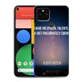 Дизайнерский пластиковый чехол для Google Pixel 5 Альберт Эйнштейн