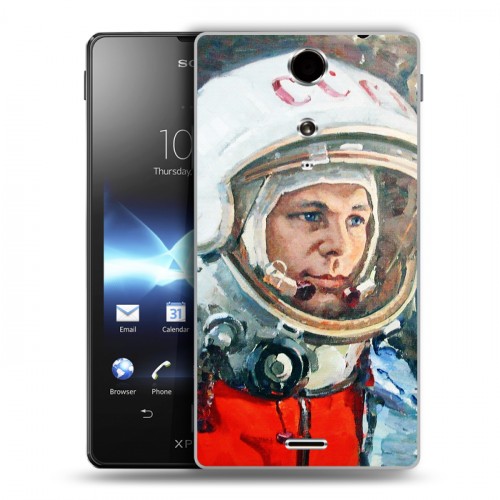 Дизайнерский пластиковый чехол для Sony Xperia TX Юрий Гагарин