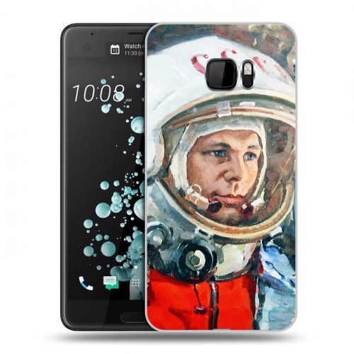 Дизайнерский пластиковый чехол для HTC U Ultra Юрий Гагарин