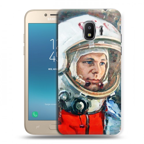 Дизайнерский пластиковый чехол для Samsung Galaxy J2 (2018) Юрий Гагарин
