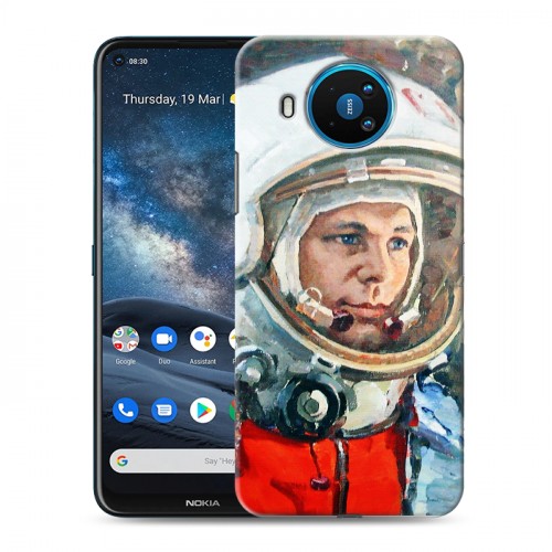 Дизайнерский силиконовый чехол для Nokia 8.3 Юрий Гагарин