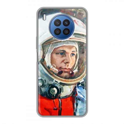 Дизайнерский силиконовый с усиленными углами чехол для Huawei Nova 8i Юрий Гагарин