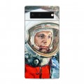 Дизайнерский силиконовый с усиленными углами чехол для Google Pixel 6 Юрий Гагарин