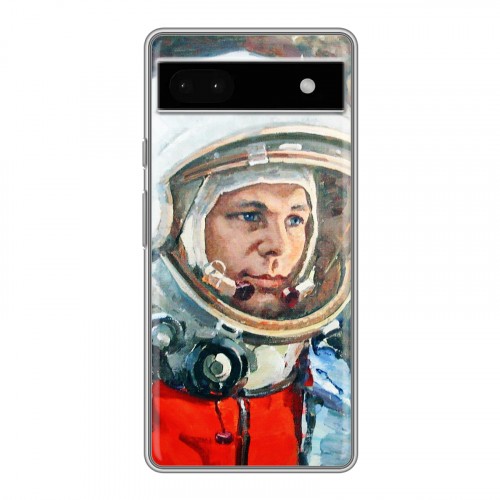 Дизайнерский силиконовый чехол для Google Pixel 6a Юрий Гагарин