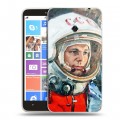 Дизайнерский пластиковый чехол для Nokia Lumia 1320 Юрий Гагарин