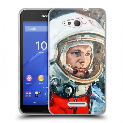 Дизайнерский пластиковый чехол для Sony Xperia E4g Юрий Гагарин