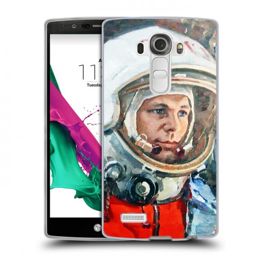 Дизайнерский силиконовый чехол для LG G4 Юрий Гагарин
