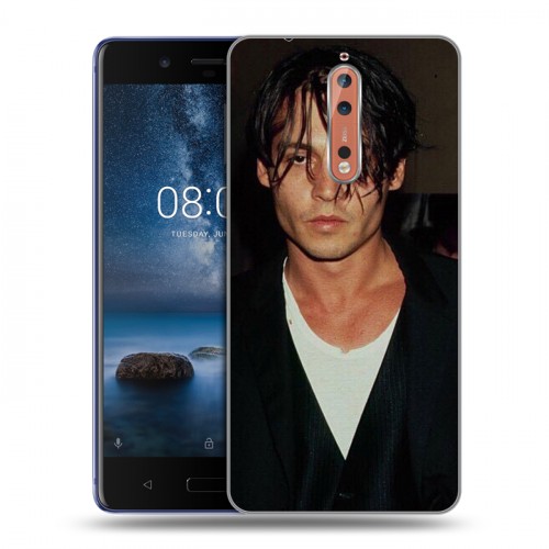 Дизайнерский пластиковый чехол для Nokia 8 Джонни Депп