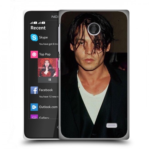 Дизайнерский пластиковый чехол для Nokia X Джонни Депп