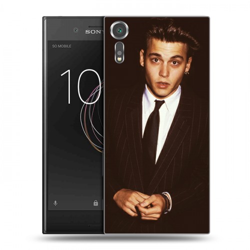 Дизайнерский пластиковый чехол для Sony Xperia XZs Джонни Депп