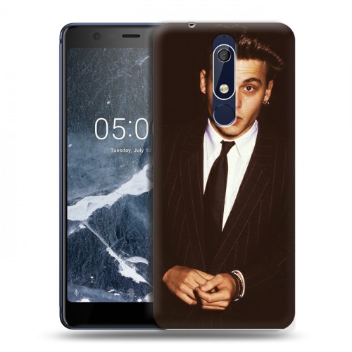 Дизайнерский пластиковый чехол для Nokia 5.1 Джонни Депп