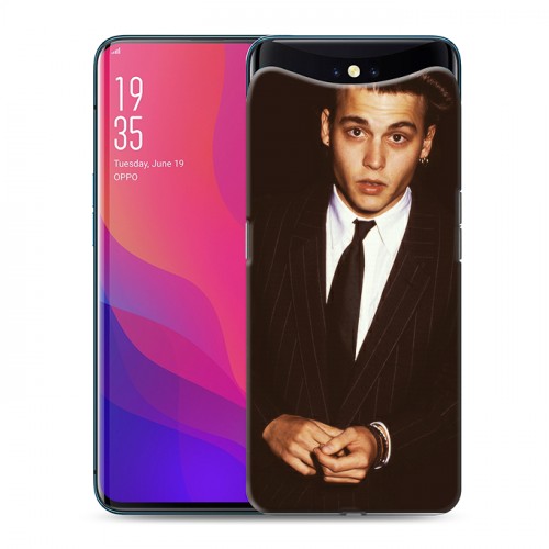 Дизайнерский силиконовый чехол для OPPO Find X Джонни Депп