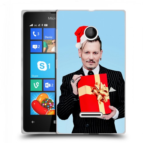 Дизайнерский пластиковый чехол для Microsoft Lumia 435 Джонни Депп