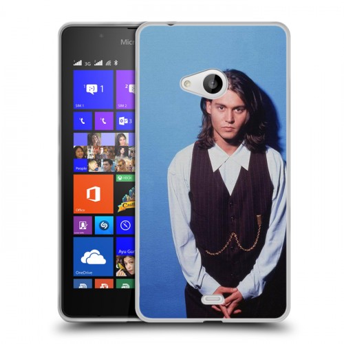 Дизайнерский пластиковый чехол для Microsoft Lumia 540 Джонни Депп