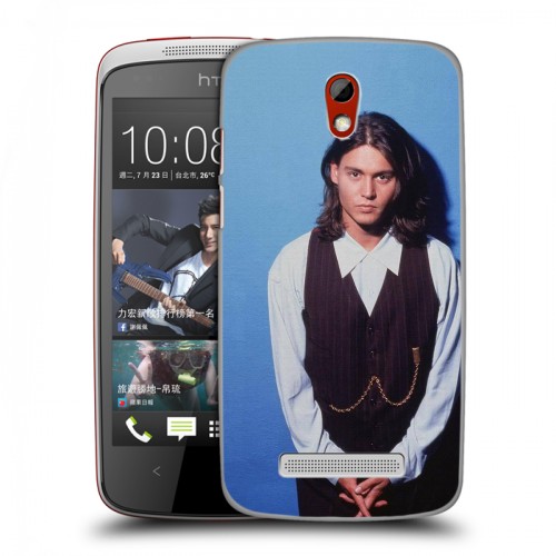 Дизайнерский пластиковый чехол для HTC Desire 500 Джонни Депп