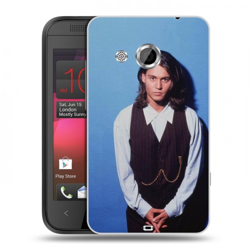 Дизайнерский пластиковый чехол для HTC Desire 200 Джонни Депп