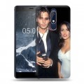 Дизайнерский пластиковый чехол для Nokia 5.1 Джонни Депп