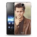 Дизайнерский пластиковый чехол для Sony Xperia TX Джонни Депп