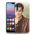 Дизайнерский силиконовый с усиленными углами чехол для Huawei P20 Pro Джонни Депп