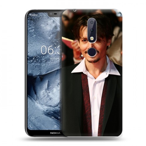 Дизайнерский пластиковый чехол для Nokia 6.1 Plus Джонни Депп