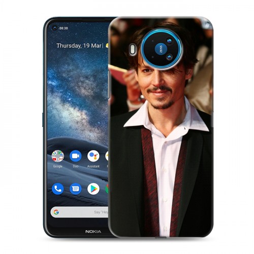 Дизайнерский силиконовый чехол для Nokia 8.3 Джонни Депп