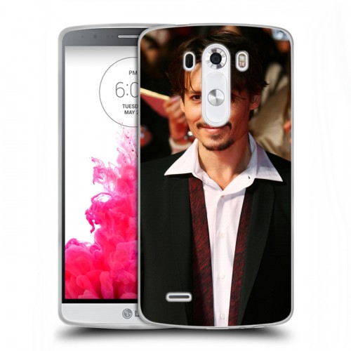 Дизайнерский пластиковый чехол для LG G3 (Dual-LTE) Джонни Депп