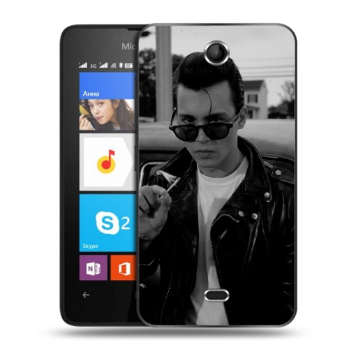Дизайнерский силиконовый чехол для Microsoft Lumia 430 Dual SIM Джонни Депп