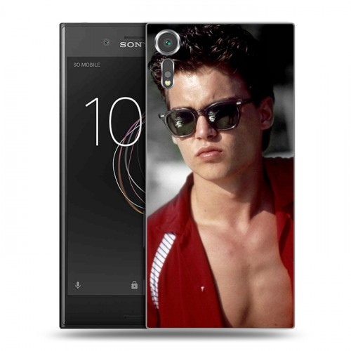 Дизайнерский пластиковый чехол для Sony Xperia XZs Джонни Депп