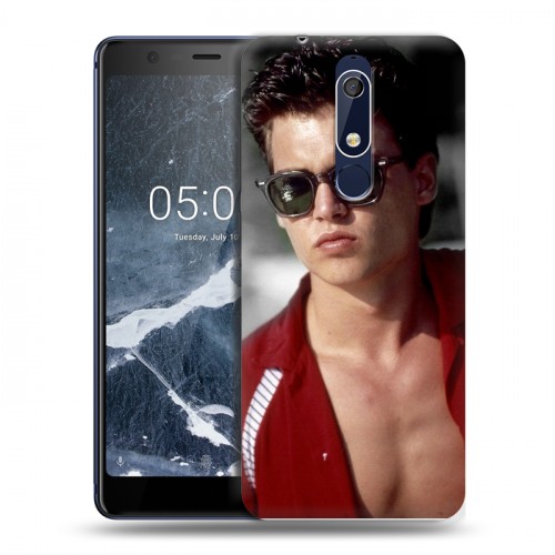 Дизайнерский пластиковый чехол для Nokia 5.1 Джонни Депп