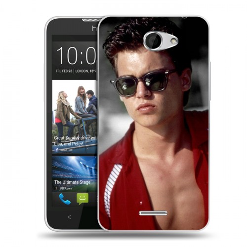 Дизайнерский пластиковый чехол для HTC Desire 516 Джонни Депп