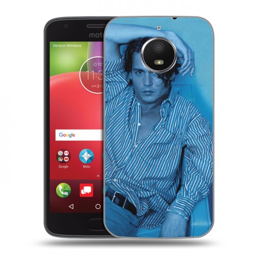 Дизайнерский пластиковый чехол для Motorola Moto E4 Plus Джонни Депп