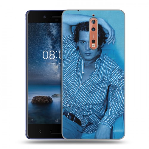 Дизайнерский пластиковый чехол для Nokia 8 Джонни Депп