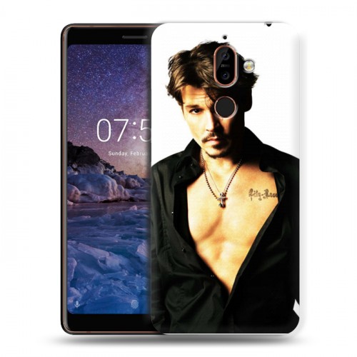 Дизайнерский пластиковый чехол для Nokia 7 Plus Джонни Депп