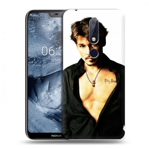 Дизайнерский силиконовый чехол для Nokia 6.1 Plus Джонни Депп