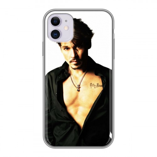 Дизайнерский силиконовый чехол для Iphone 11 Джонни Депп