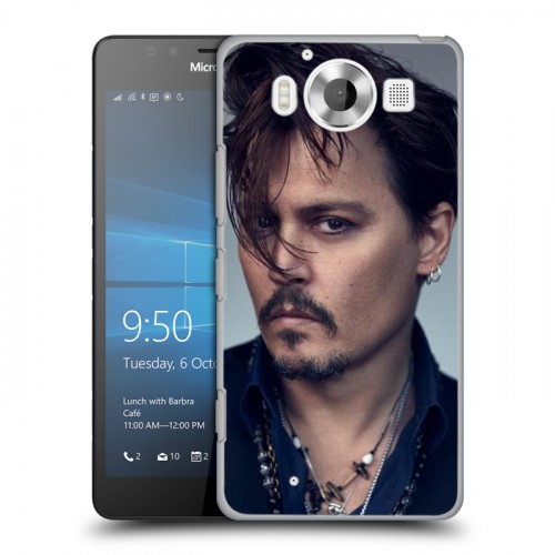 Дизайнерский пластиковый чехол для Microsoft Lumia 950 Джонни Депп