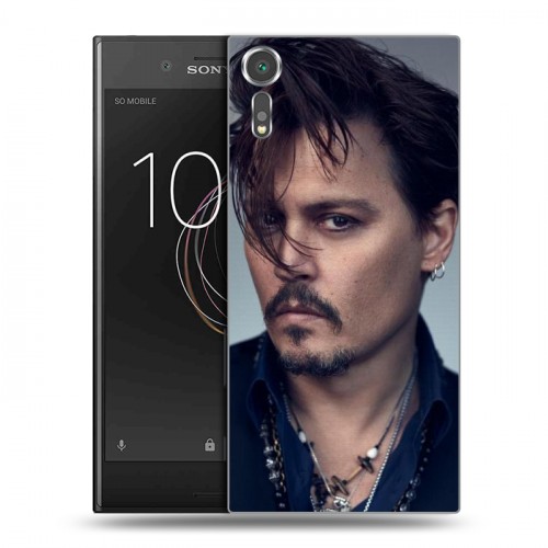 Дизайнерский пластиковый чехол для Sony Xperia XZs Джонни Депп