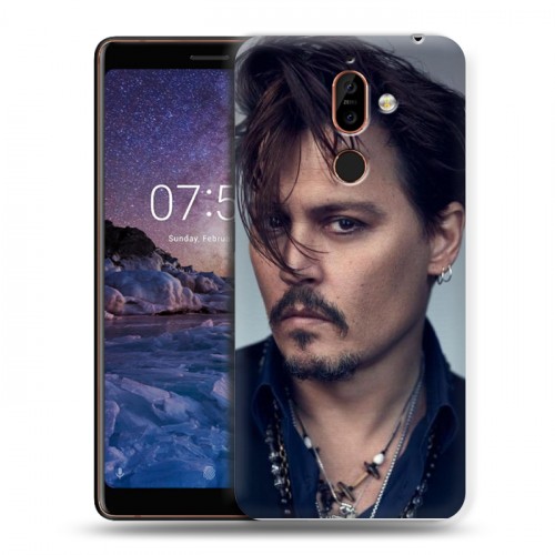 Дизайнерский пластиковый чехол для Nokia 7 Plus Джонни Депп