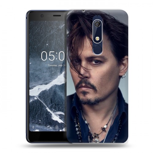 Дизайнерский пластиковый чехол для Nokia 5.1 Джонни Депп