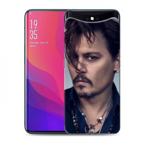 Дизайнерский силиконовый чехол для OPPO Find X Джонни Депп