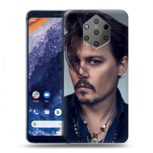 Дизайнерский силиконовый чехол для Nokia 9 PureView Джонни Депп