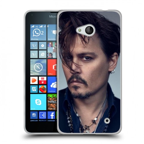 Дизайнерский пластиковый чехол для Microsoft Lumia 640 Джонни Депп