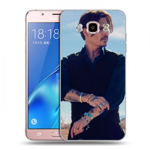 Дизайнерский силиконовый с усиленными углами чехол для Samsung Galaxy J5 (2016) Джонни Депп