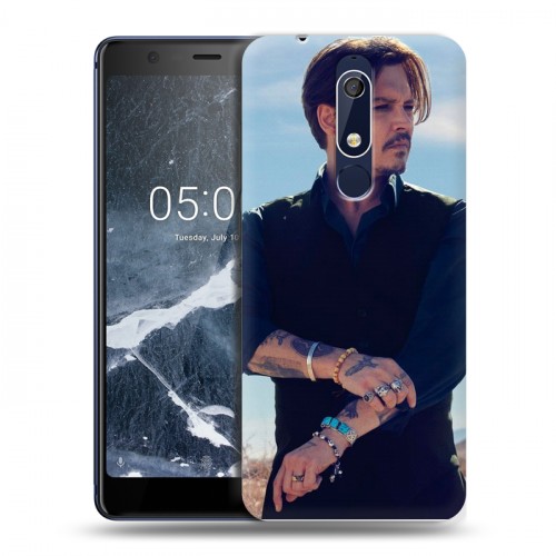 Дизайнерский пластиковый чехол для Nokia 5.1 Джонни Депп